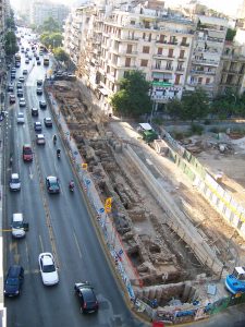 AGHIA SOPHIA Station – View of the excavation at the north section of the station