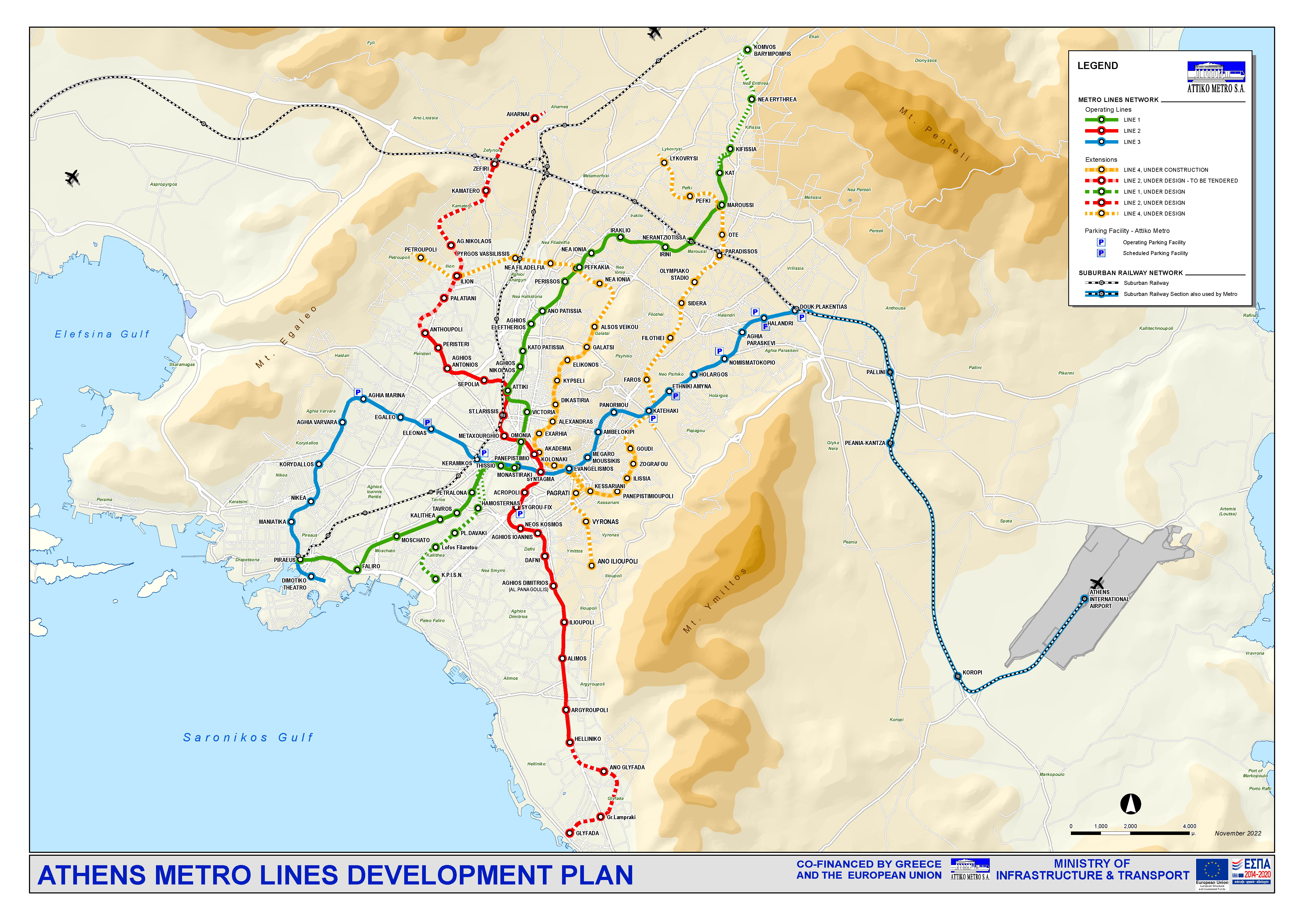 Athens Metro Lines Development Plan